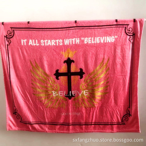 Soft Warm Cozy Sofa Bed pink Luxury designs for Winter private label blanket custom